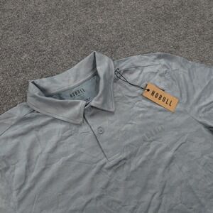 NOBULL Polo Shirt Mens XL Gray Camo Performance Stretch Training Gym NEW